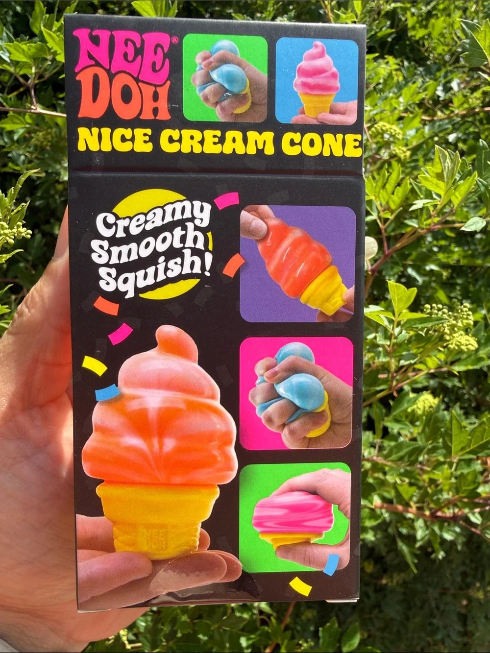 Ice Cream Cone Squishy Toy - Orange & Yellow